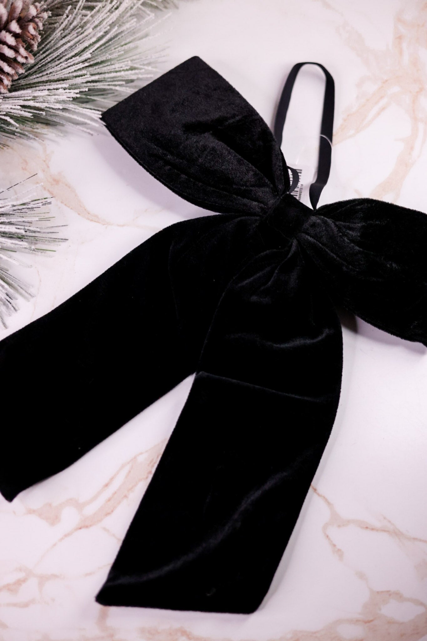 14" Black Velvet Bow Ornament