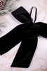 14" Black Velvet Bow Ornament