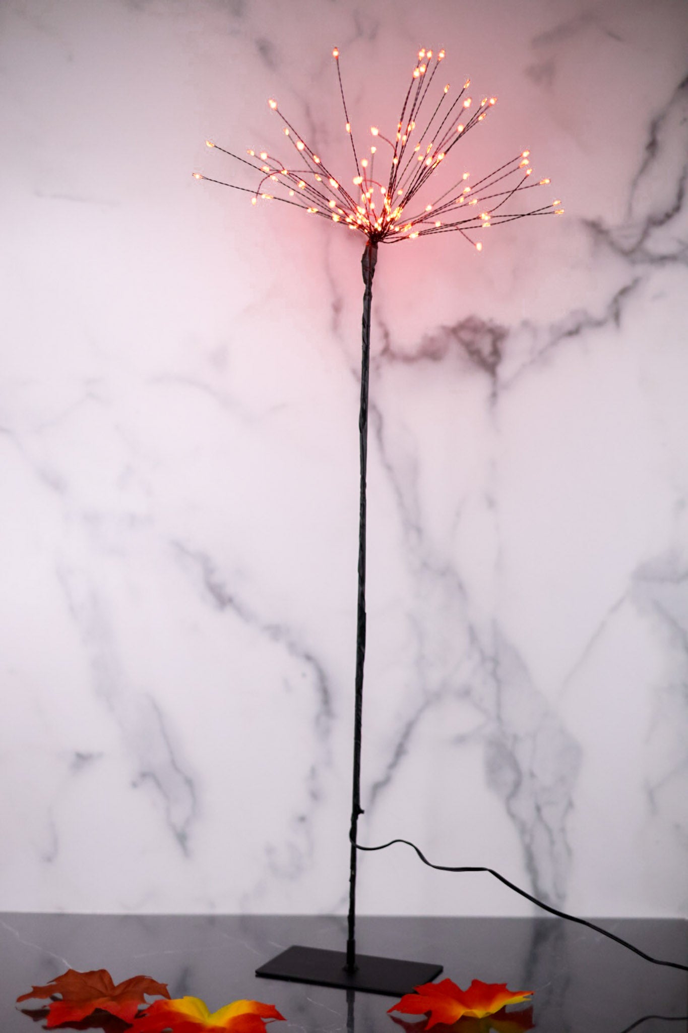 25" Orange LED Burst Tree