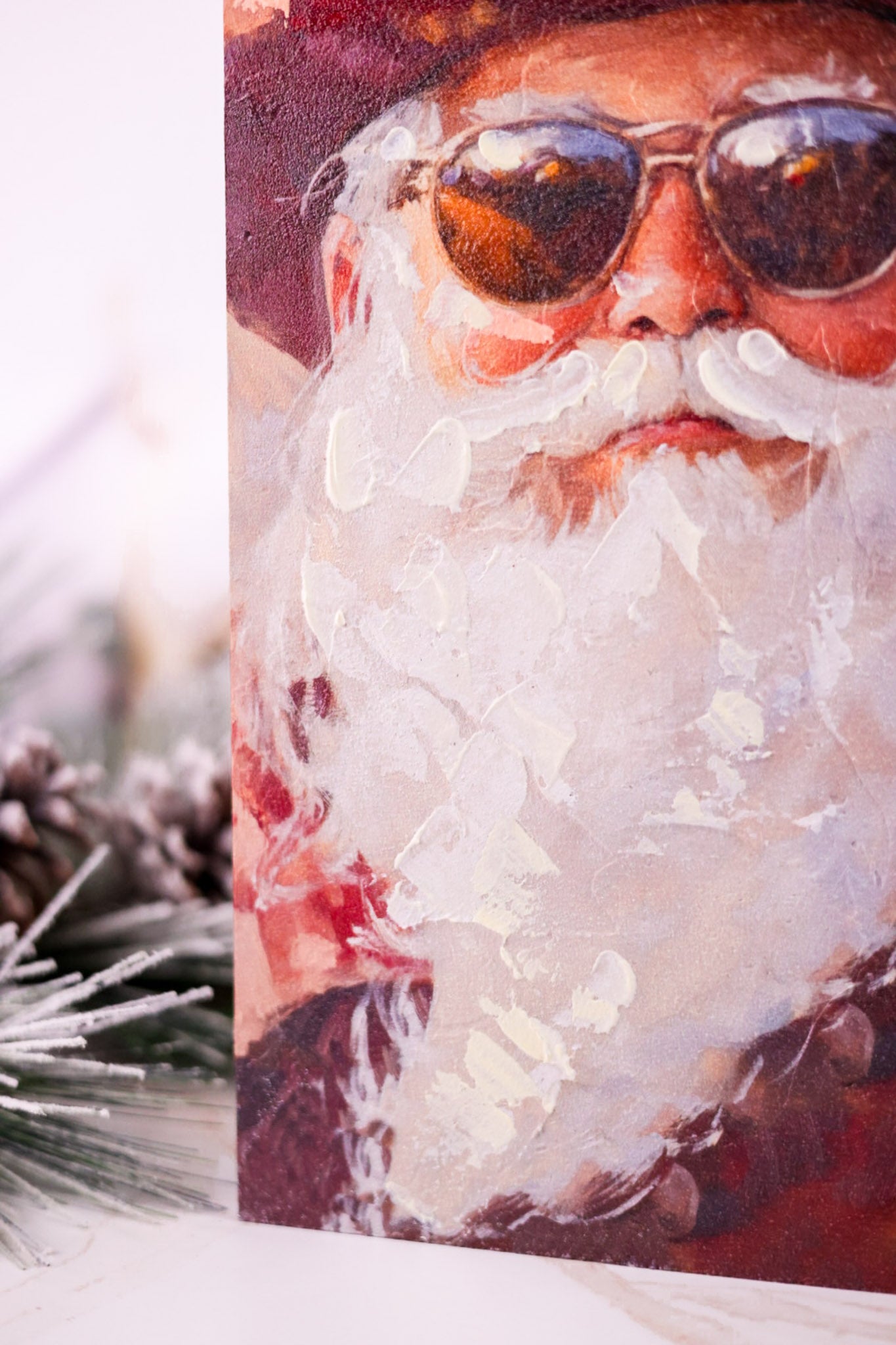 13.5" Cowboy Santa Wall Art
