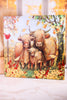 Flower Grazing Highland Cows Wall Art (3 Styles)