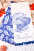 Blue and White Harvest Themed Kitchen Towels (2 Styles)