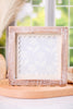 Floral Lattice Wooden Sign with Scalloped Edges