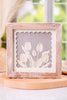 Reversible Tulip Print Sign with Scalloped Edges