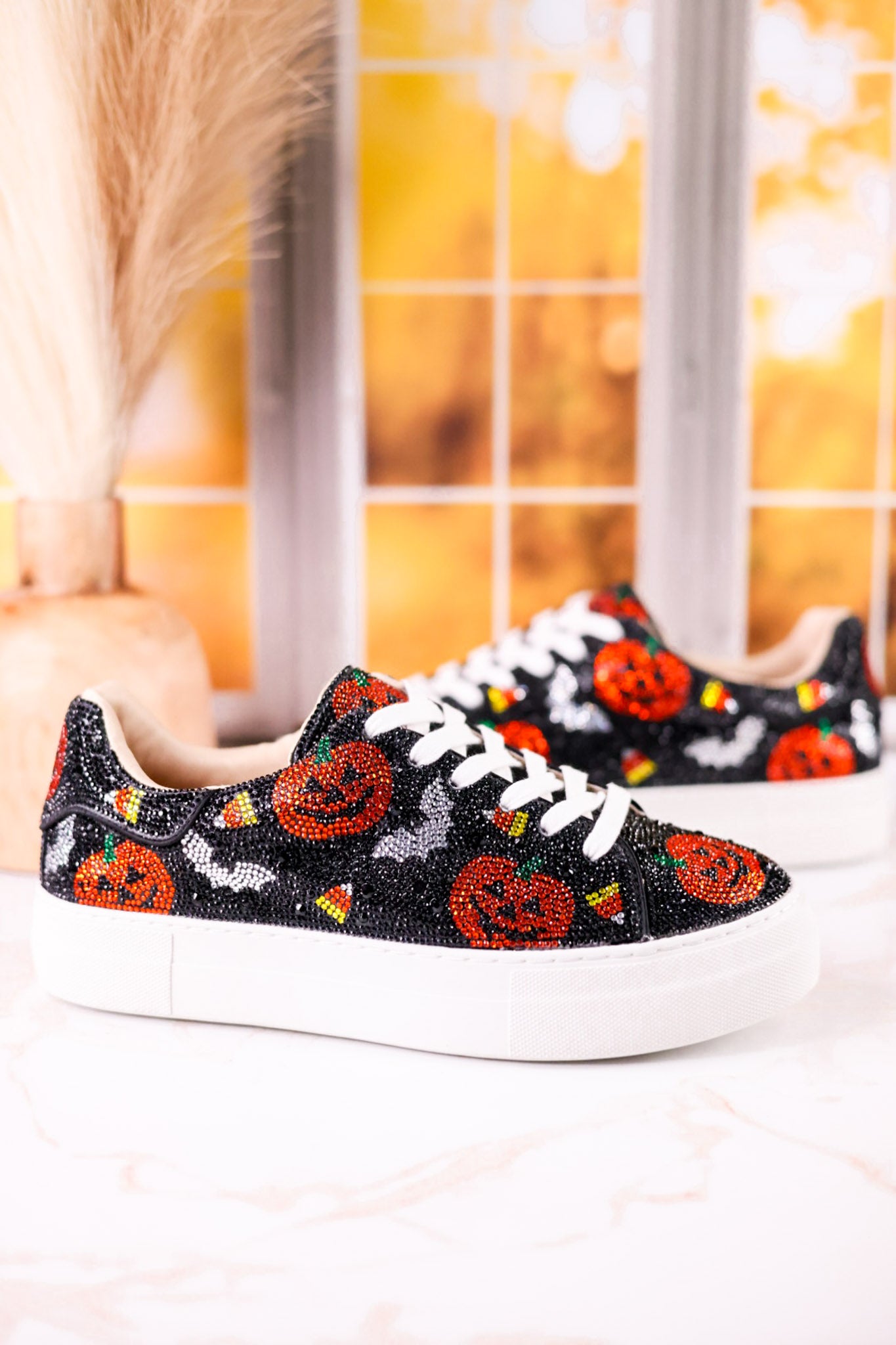 Betsey Johnson Halloween Rhinestone Platform Sneakers