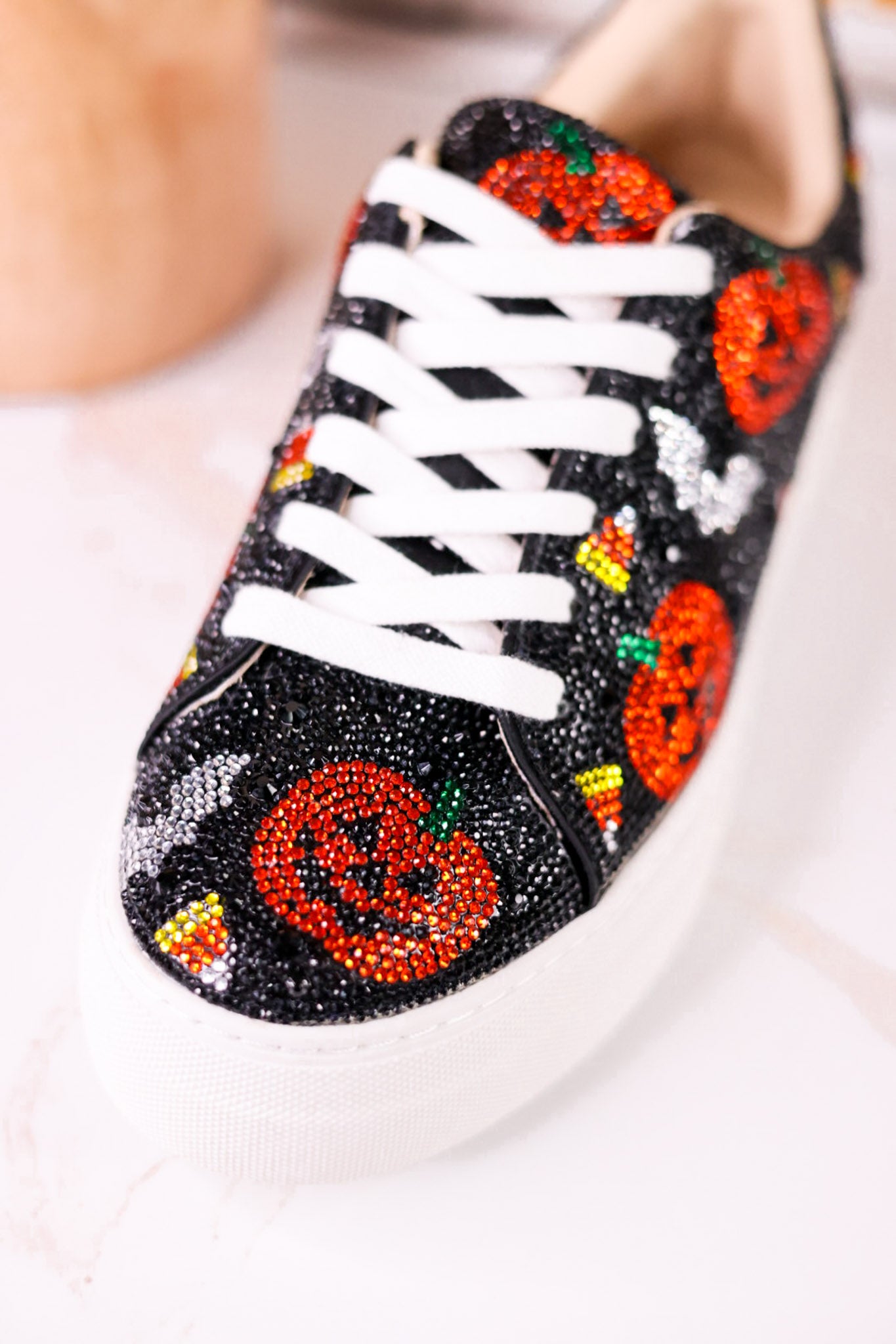 Betsey Johnson Halloween Rhinestone Platform Sneakers