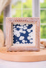 Wood Framed Navy/Grey Daisies Sign with Scalloped Edges