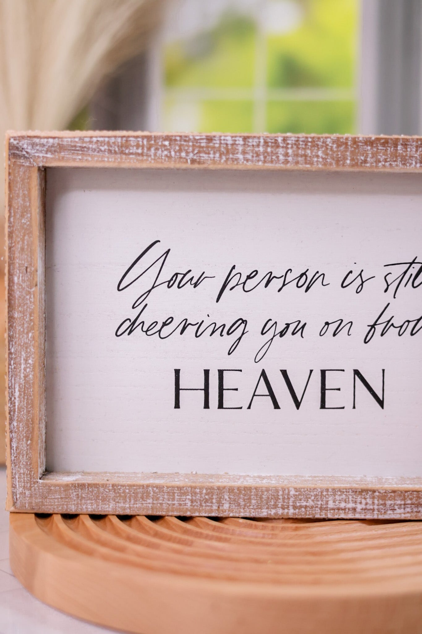 Cheering You on From Heaven Wood Framed Sign