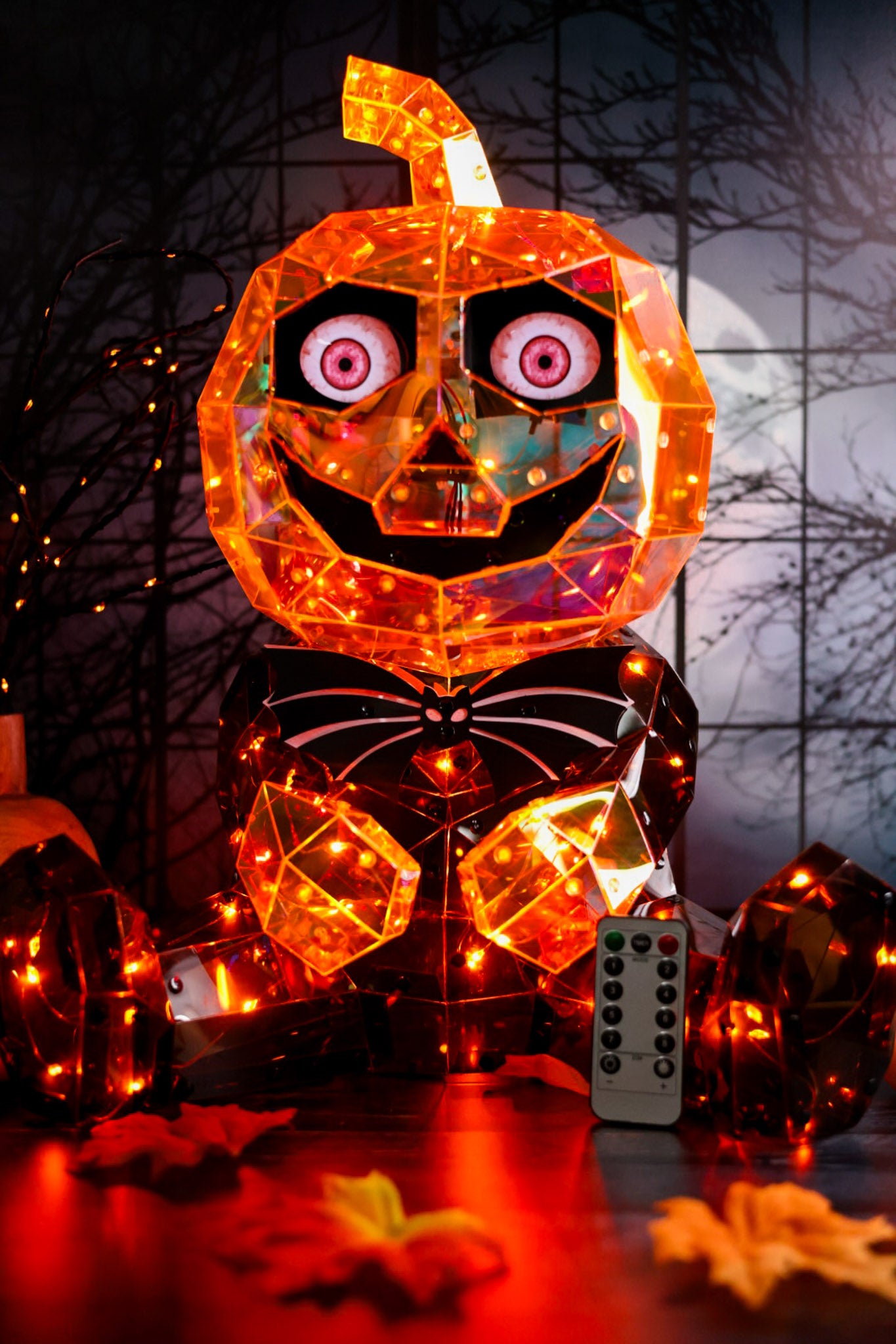 18" LED Holographic Pumpkin Kid With LCD Eyes