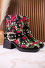 Betsey Johnson Floral Lace Asher Booties With Pearl Buckle