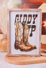 Giddy Up/Boots Reversible Sign