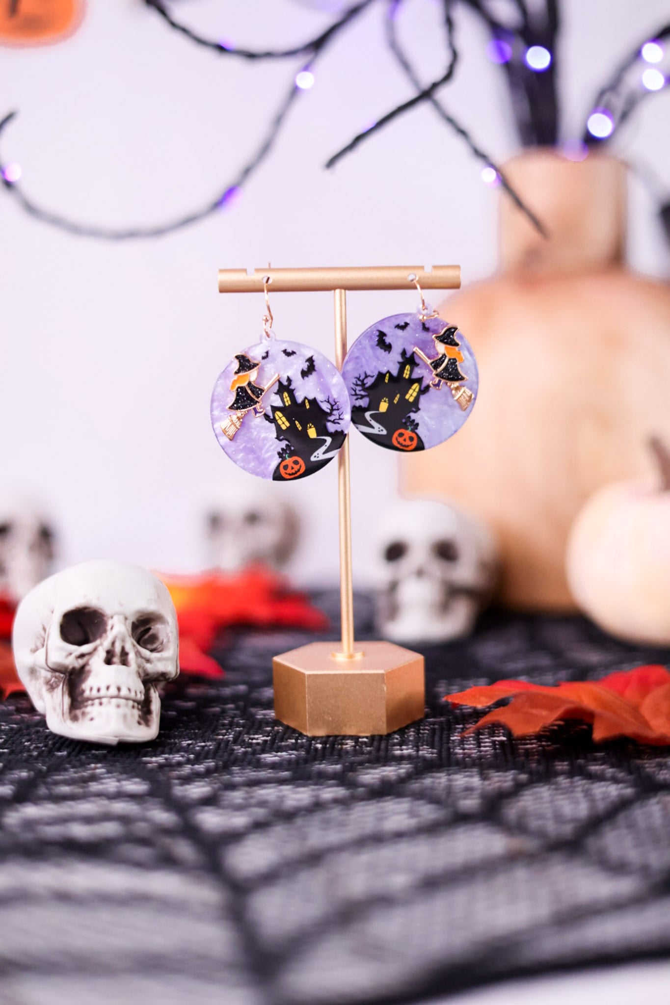 Haunted House Acrylic Earrings