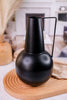 Rounded Black Iron Pitcher