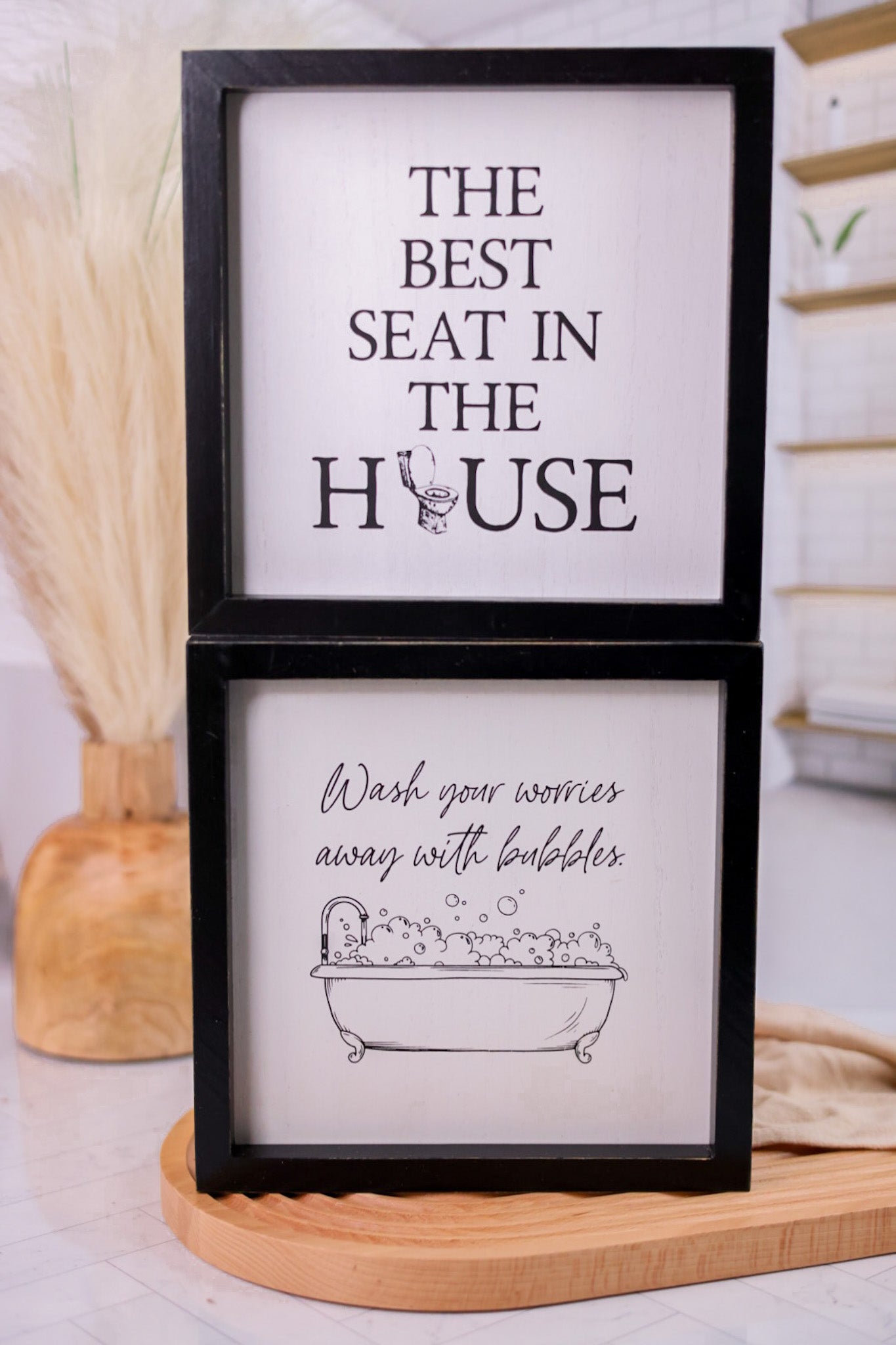 Best Seat in the House Reversible Bathroom Sign
