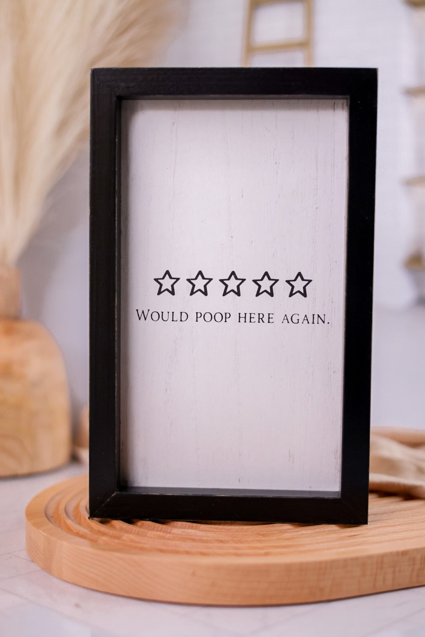 Black and White Reversible Bathroom Sign