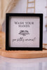 How I Roll/Wash Your Hands Reversible Framed Sign