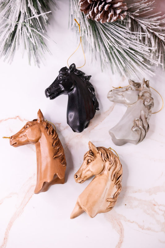 5" Resin Horse Head Ornament (4 Colors)