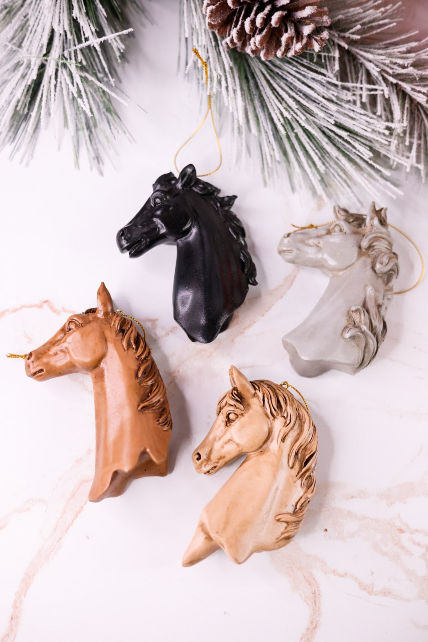 5" Resin Horse Head Ornament (4 Colors)