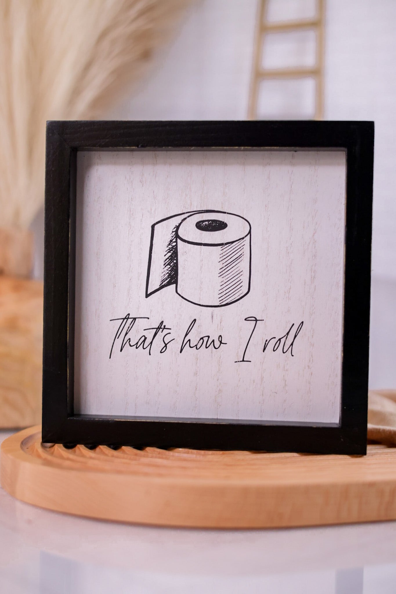 How I Roll/Wash Your Hands Reversible Framed Sign
