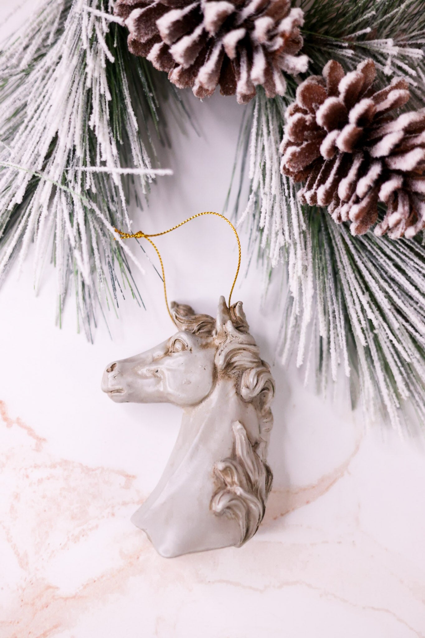 5" Resin Horse Head Ornament (4 Colors)