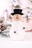 7.25" Wood & Enamel Snowman Tabletop Sitter