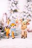Resin Christmas Deer Decorative Figures (Two Colors)