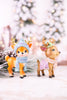 Resin Christmas Deer Decorative Figures (Two Colors)