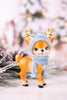 Resin Christmas Deer Decorative Figures (Two Colors)