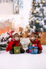 Resin Holiday Highland Cow W/ Present Decorative Figures (Two Styles)