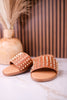 The Flirtini Studded Sandals In Camel Brown
