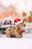 Resin Highland Cow W/ Christmas Lights Figurine (2 Styles)