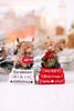 Merry Christmas Highland Cow Book Stack Resin Figurines (2 Styles)