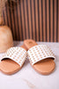 The Flirtini Studded Sandals In White