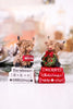 Merry Christmas Highland Cow Book Stack Resin Figurines (2 Styles)