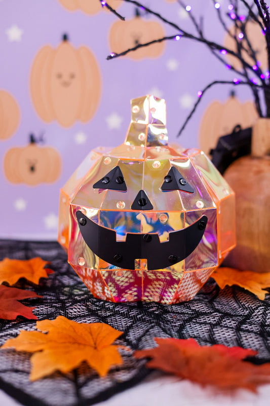 Light Up Holographic Jack-O-Lantern