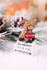 Merry Christmas Highland Cow Book Stack Resin Figurines (2 Styles)