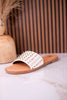 The Flirtini Studded Sandals In White