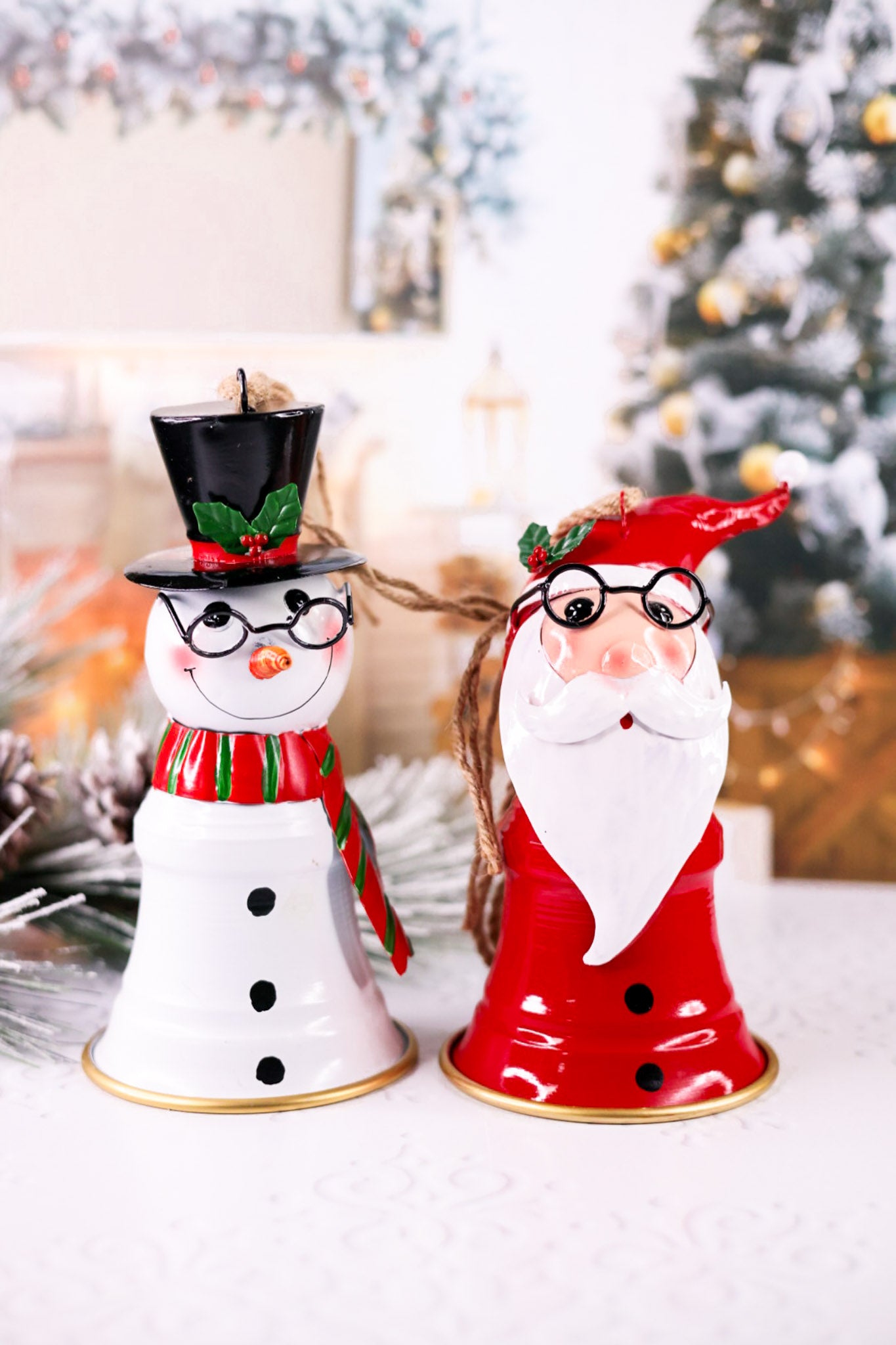 Metal Christmas Character Bells (2 Styles)