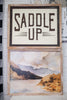 Reversible Saddle Up Wall Sign