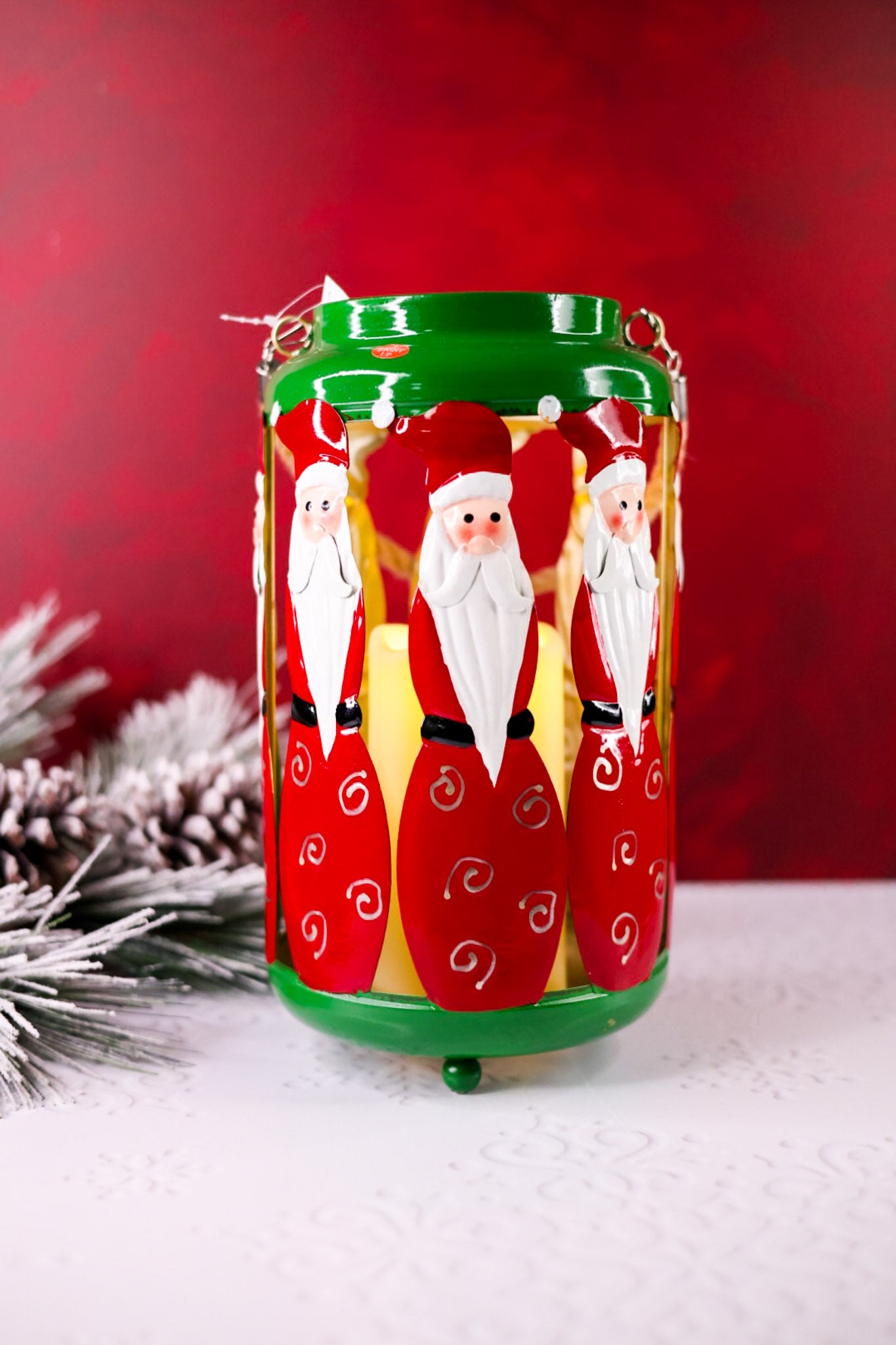 Metal Santa Claus LED Lantern