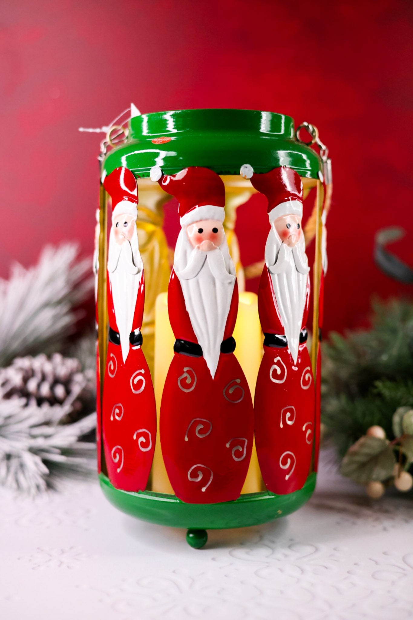 Metal Santa Claus LED Lantern
