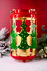 Christmas Tree Cutout Metal LED Lantern