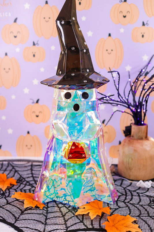 21.5" Holographic Light Up Witch Ghost