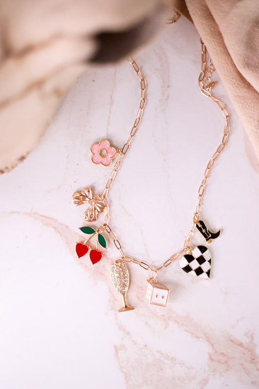 Champagne Dreams Charm Necklace