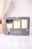 Set of 3 LED Wavy Edge Color Changing Candles