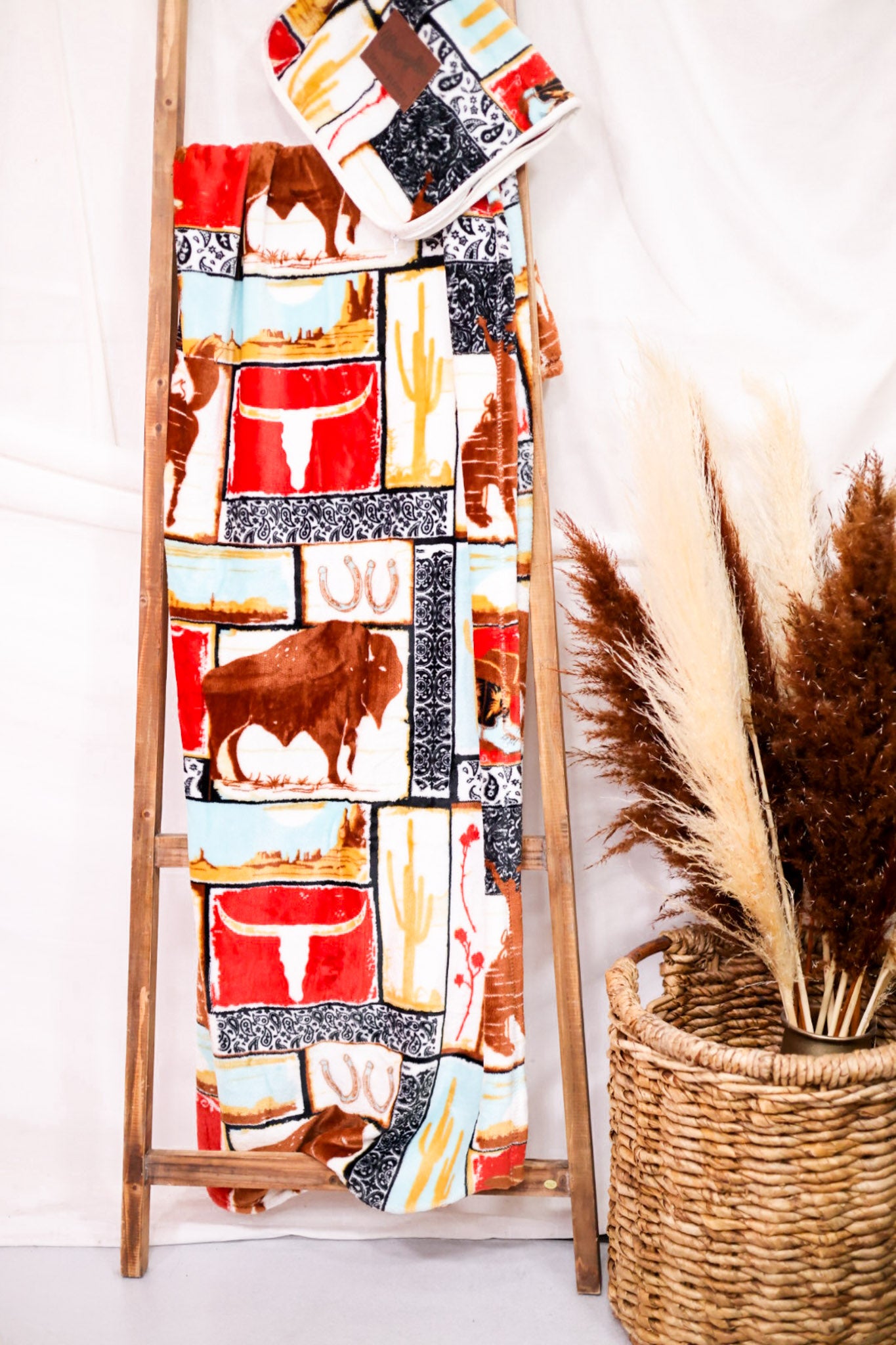 Licensed Wrangler Vintage Western Travel Blanket