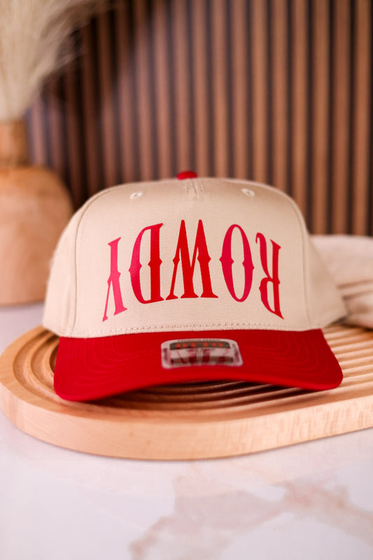 Upside-down Printed "Rowdy" Trucker Hat