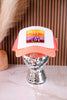 White & Dusty Coral Camping Life Trucker Hat