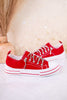 Red Lace Up Sneakers