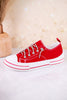 Red Lace Up Sneakers
